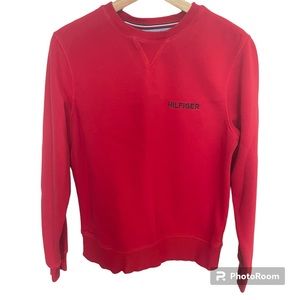 Tommy Hilfiger Men’s Crew Neck Sweatshirt Size S Red Pullover